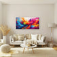 Vibrant Abstract Paint Splash Wall Art Canvas Office Home Room Framed 120x60cm