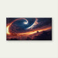 Fiery Vortex Of The Red Storm Wall Art Canvas Office Home Room Framed 80x45cm