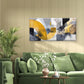 Vintage Shape Featuring Bold Wall Art Canvas Office Home Room Framed 80x45cm