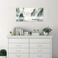 Black & White Serene Lake with Green Bamboo Birds & Boat Wall Art canvas office home room framed 120x60cm