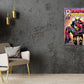 Stunning Couple of Superheroes Print 100% Australian Made 40x60cm Stretched Canvas Ready to Hang