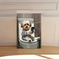 Funny Havanese Dog on Toilet with Phone Print 100% Australian Made 40x60cm Stretched Canvas Ready to Hang