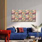 Vintage Wildflower Landscape Wall Art Canvas Office Home Room Framed 80x45cm