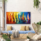 Colorful Sailboats On Water Wall Art Canvas Office Home Room Framed 120x60cm