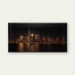 City Skyline at Night with Moon Wall Art Canvas Office Home Room Framed 80x45cm