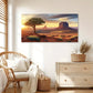 Scenic Dawn Scenery Desert Solitary Tree Rock Formations Wall Art canvas office home room framed 120x60cm