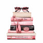 Stack Of Books & Fashion Glasses Print 100% Australian Made 40x60cm Stretched Canvas Ready to Hang