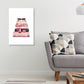 Stack Of Books & Fashion Glasses Print 100% Australian Made 40x60cm Stretched Canvas Ready to Hang