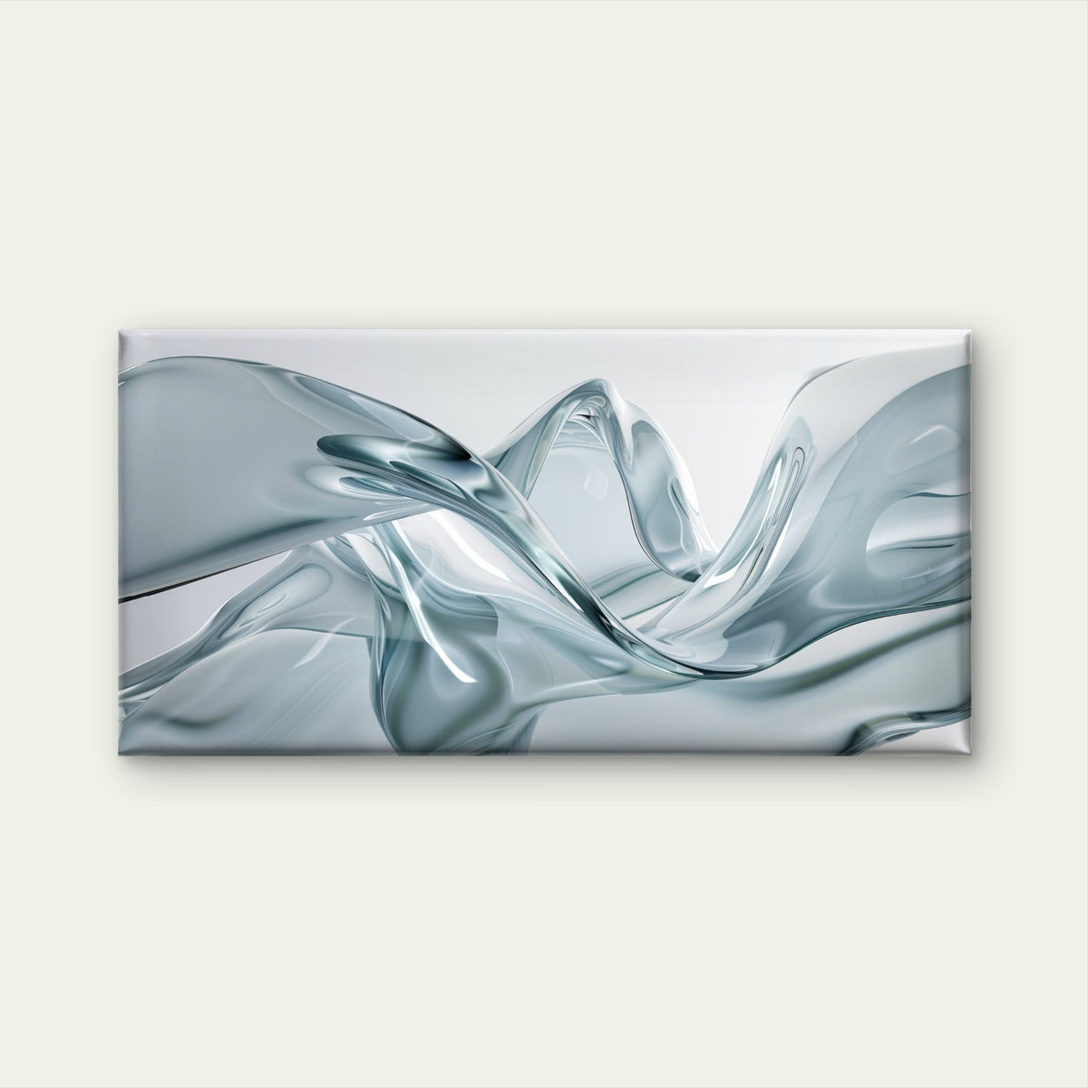 Liquid Glass Wave Flow Wall Art Canvas Office Home Room Framed 120x60cm