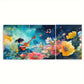 3pcs Garden Flowers Musical Notes Metal Print Ready to Hang Art