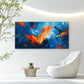 Ocean Firestorm Abstract Art Wall Art Canvas Office Home Room Framed 80x45cm