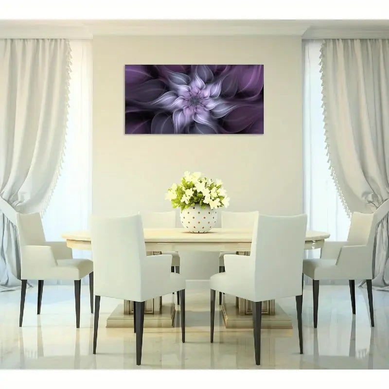 Bauhinia Chinese Redbud Purple Flower Botanical Wall Art canvas office home room framed 120x60cm