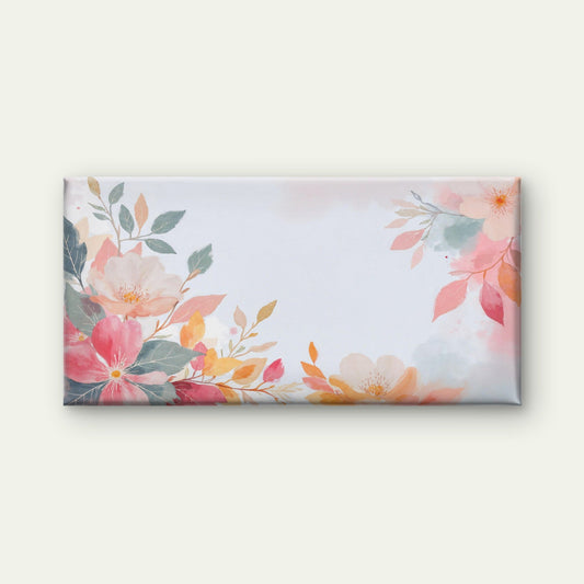 Floral Watercolor Botanical Art Wall Art Canvas Office Home Room Framed 80x45cm