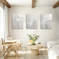 3pcs Black, White, Beige & Brown Geometric Design Metal Print Ready to Hang Art