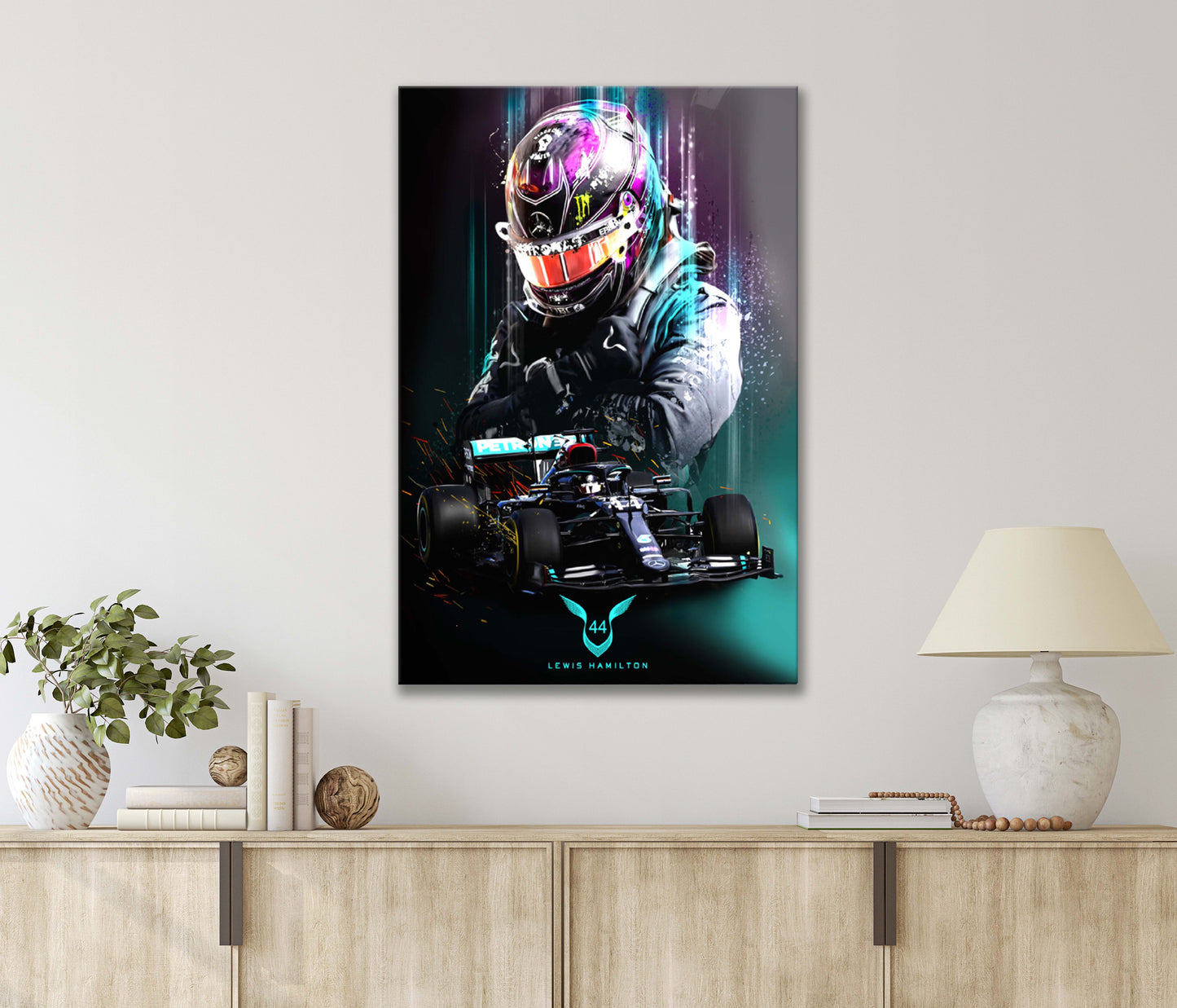 Art Of The Best Formula One Driver Print 100% Australian Made 40x60cm Stretched Canvas Ready to Hang