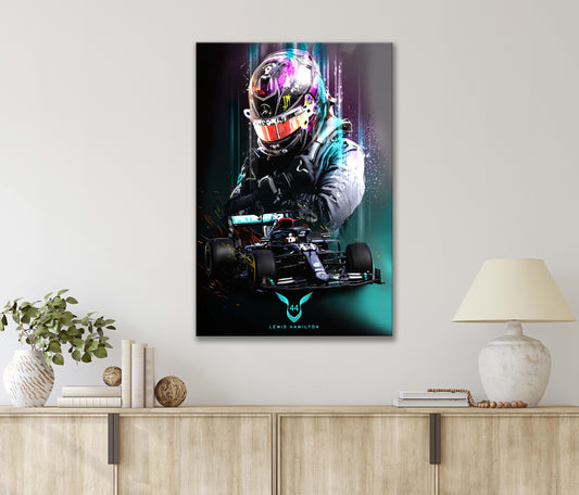 Art Of The Best Formula One Driver Print 100% Australian Made 40x60cm Stretched Canvas Ready to Hang