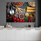 Spices & Vegetables in Kitchen Print 100% Australian Made Stretched Canvas Ready to Hang - KR-104