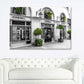 l Fashion Store Front B&W and Green Trees Print 100% Australian Made Stretched Canvas Ready to Hang - FS - 167