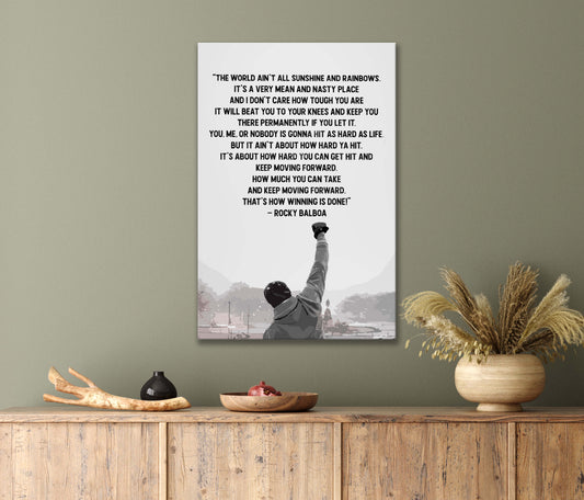 Motivation Poster By Rocky Balbao Print 100% Australian Made 40x60cm Stretched Canvas Ready to Hang