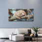 Adorable Baby Sloth Sleeping Tree Branch Nature Wall Art Canvas Office Home Room Framed 120x60cm