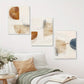 3pcs Abstract Shapes Watercolor Squares Metal Print Ready to Hang Art