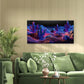Neon Synthwave Desert Cactus Wall Art Canvas Office Home Room Framed 120x60 cm