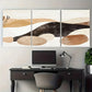 3pcs Calm Canyon Boho Rocks and Plants Metal Print Ready to Hang Art