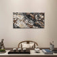 Black & Gold Liquid Granite Texture Wall Art Canvas Office Home Room Framed 120x60cm