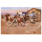 Western Stagecoach Robbery Canvas Print 100% Australian Made 60x40cm Stretched Canvas Ready to Hang