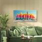 Rainbow Pastel Desert Cactus Wall Art Canvas Office Home Room Framed 120x60 cm