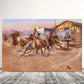 Western Stagecoach Robbery Canvas Print 100% Australian Made 60x40cm Stretched Canvas Ready to Hang