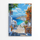 Summer Beach Bustling Street Café Print 100% Australian Made 40x60cm Stretched Canvas Ready to Hang