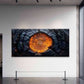 Featuring a Burnt Tree Ring Wall Art Canvas Office Home Room Framed 120x60cm