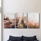 3pcs Blush Toned Botanical & Wildflower Photography Metal Print Ready to Hang Art