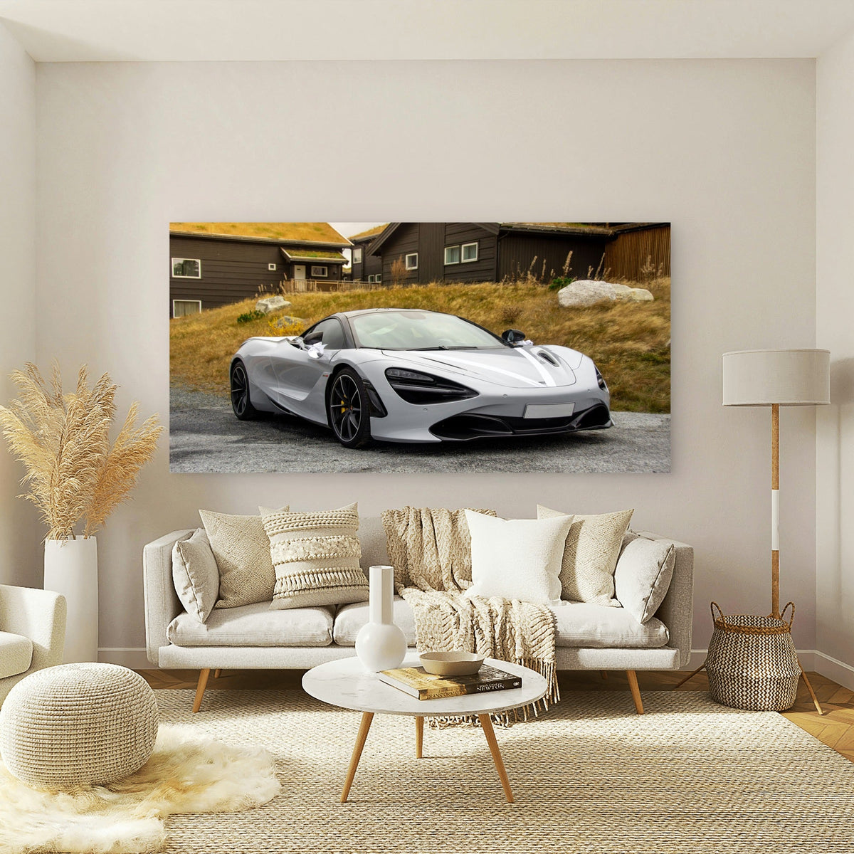 Stunning & Elegant McLaren 720S Wall Art Canvas Office Home Room Framed 80x45cm