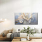 White Flower with Blue Accent Wall Art Canvas Office Home Room Framed 120x60cm