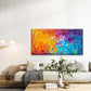 Vibrant Abstract Brushstroke Wall Art Canvas Office Home Room Framed 120x60cm