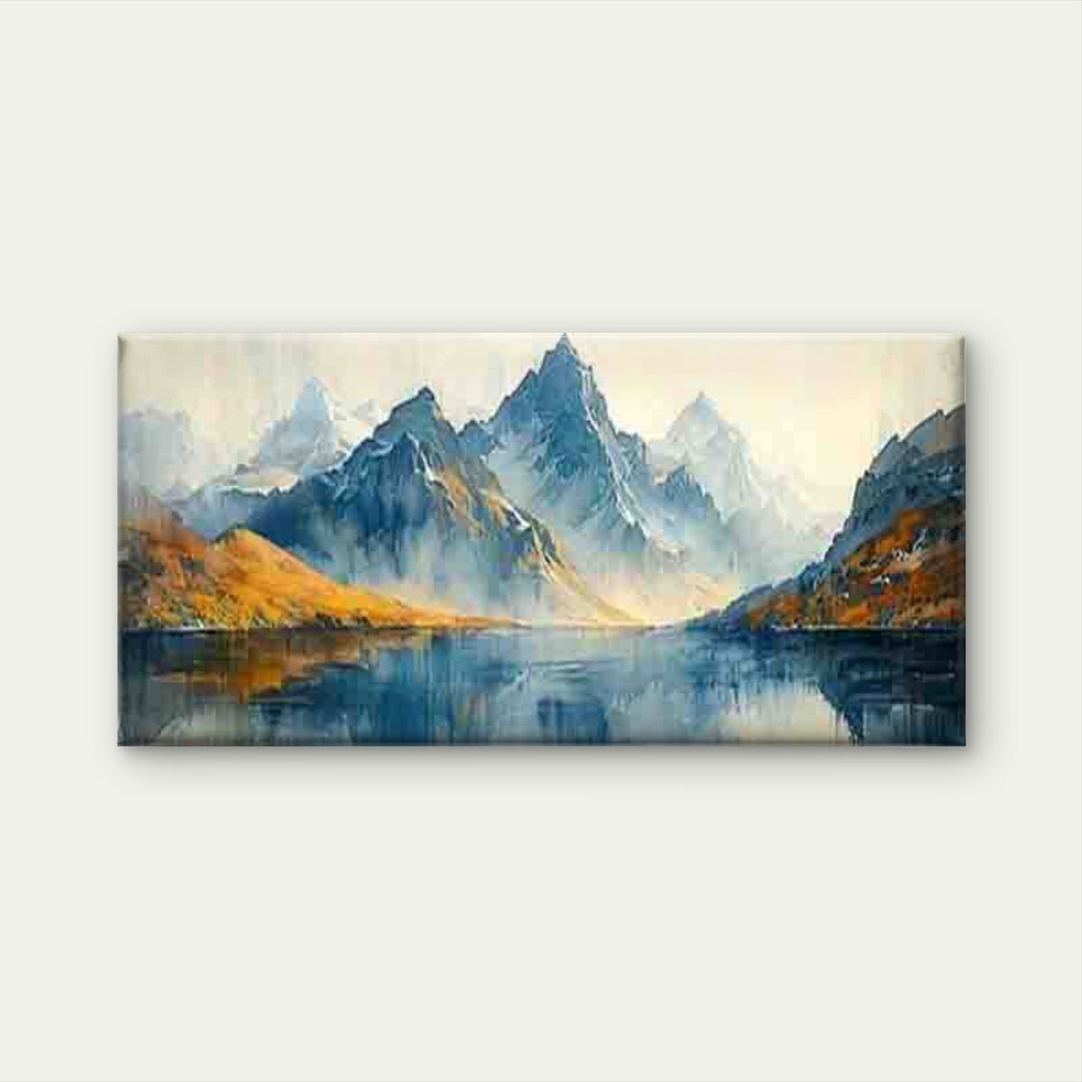 Winter Mountain Landscape Wall Art Canvas Office Home Room Framed 120x60cm