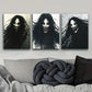 3pcs Black Hair, White Eyes Metal Print Ready to Hang Art