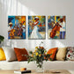 3pcs Vibrant Jazz Musician with Dancers Metal Print Ready to Hang Art