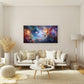 Cosmic Clouds And Stars in Spac Wall Art Canvas Office Home Room Framed 80x45cm