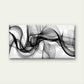 Monochromatic Black Smoke Wall Art Canvas Office Home Room Framed 80x45cm
