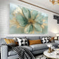 Light Blue & White Flowers Wall Art wall canvas office home room framed 120x60cm