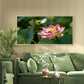 Pink Lotus Flower Bloom Wall Art Canvas Office Home Room Framed 120x60cm