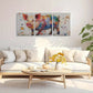 3pcs Watercolor Vibrant Pig Playful Animal Elegant Metal Print Ready to Hang Art