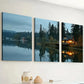 3pcs Modern Wind Natural Forest Wooden House Landscape Art Wall Art Set Canvas Framed 40x60cm - High Quality Print 100% Australian Made Wall Canvas Ready to Hang