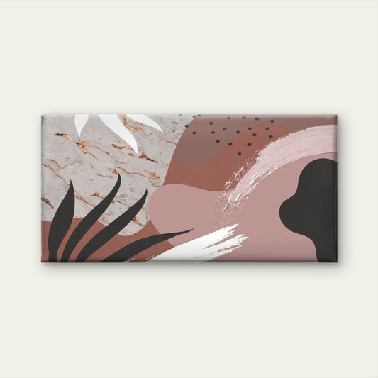 Earthy Terracotta Brown Abstract Wall Art Canvas Office Home Framed 80x45cm