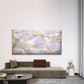White Low Poly Background Wall Art Canvas Office Home Room Framed 120x60cm