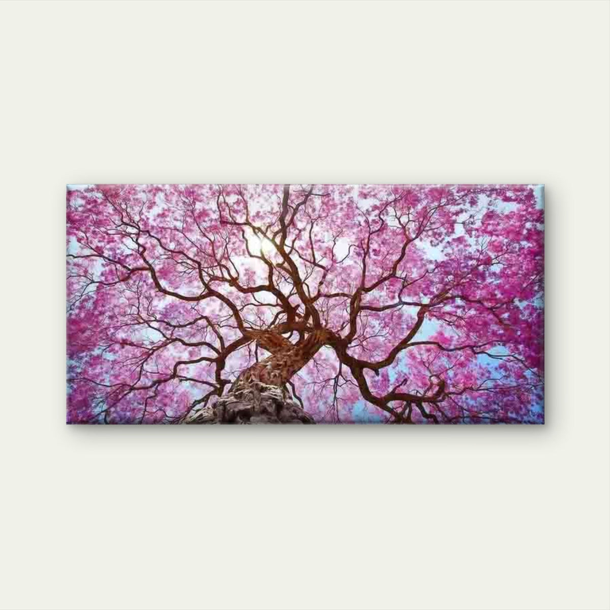 Blooming Cherry Blossom Tree Wall Art Canvas Office Home Room Framed 120x60cm