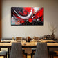 Abstract Red Modern Colors Wall Art Canvas Office Home Room Framed 80x45cm